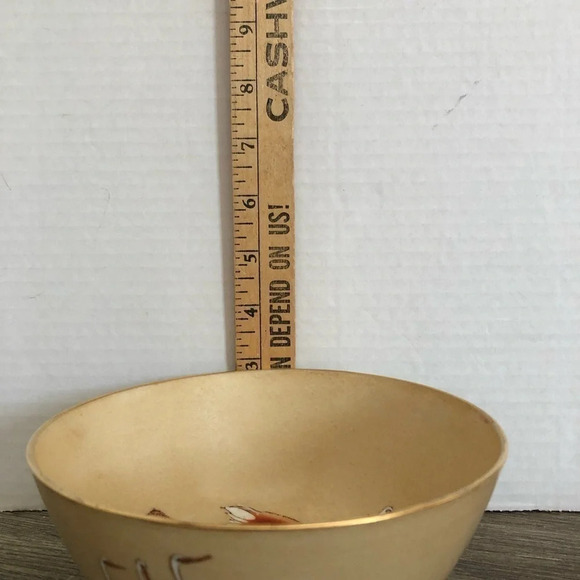 Vtg Hand Painted Crane Bowl - Picture 9 of 9